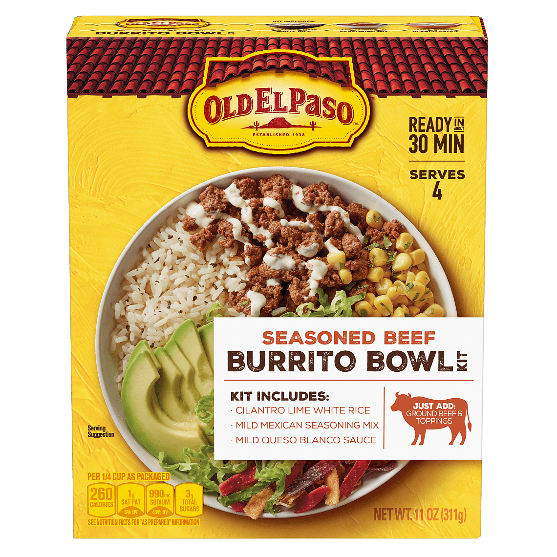 Seasoned Beef Burrito Bowl Kit